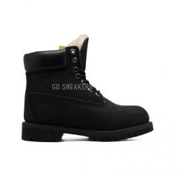 Женские ботинки с мехом Timberland Black