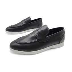 Kiton Loafers Leather Black