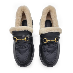 Gucci Moccasins Winter Leather Black