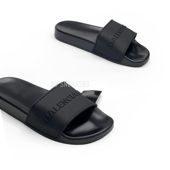 Мужские шлепанцы Balenciaga Slipers Man Black Monogram