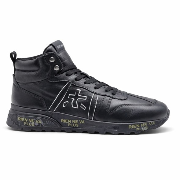 Мужские зимние кроссовки Premiata Leather High Man Winter Black