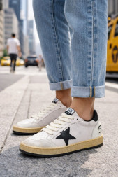 Golden Goose Ball Star White Leather Suede