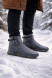Мужские зимние кроссовки Premiata Leather High Man Winter Grey