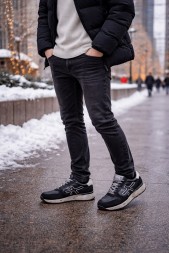 Premiata Leather Suede Man Winter Black