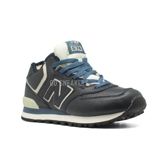 Женские кроссовки New Balance 574 High-top Navy Leather