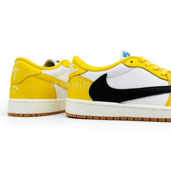 Мужские кроссовки Travis Scott X Air Jordan 1 Yellow White