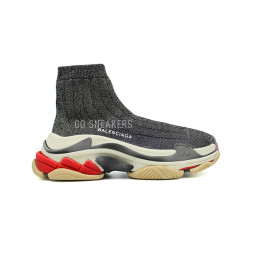 Balensiaga Speed Trainer Triple S B Grey SIlver