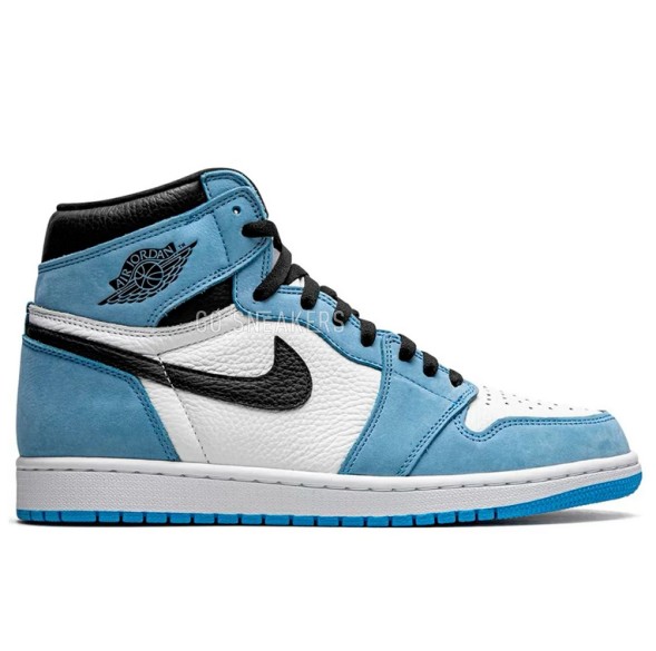 Унисекс кроссовки Nike Jordan 1 Retro High White University Blue Black