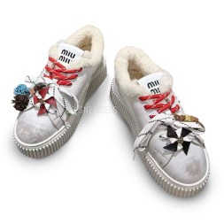Miu Miu Winter Sneakers Platform White