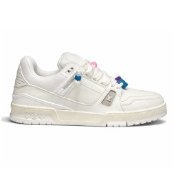 Louis Vuitton Trainer Maxi Skateboard Shoes Low-Top White