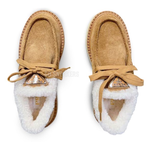 Женские ботинки Prada Chukka Chestnut