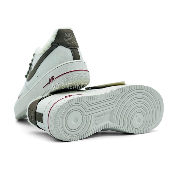 Унисекс зимние кроссовки Nike Air Force 1 07 White/Brown Winter