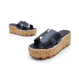 Hermes Flip-flops Wood Black