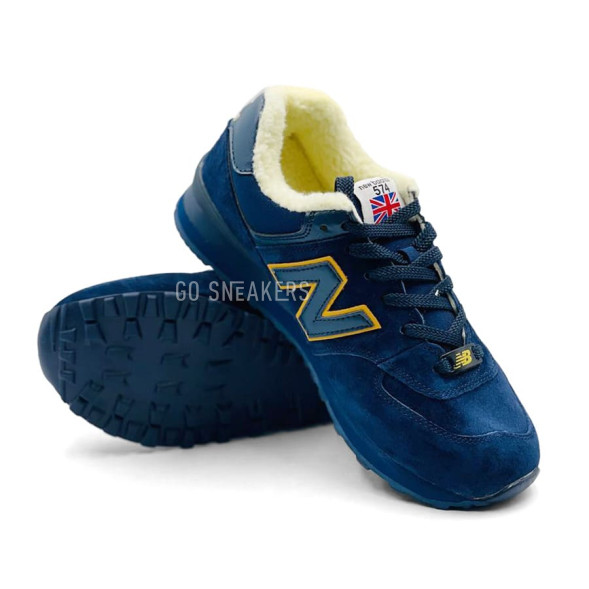 Мужские зимние кроссовки New Balance Winter 574 Navy