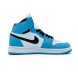 Унисекс зимние кроссовки Nike Air Jordan 1 Winter Blue White