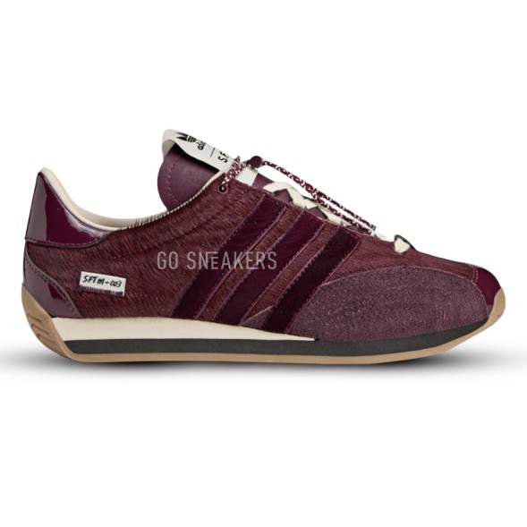 Унисекс кроссовки Adidas Originals Country OG x SFTM Pony Hair Pack Maroon